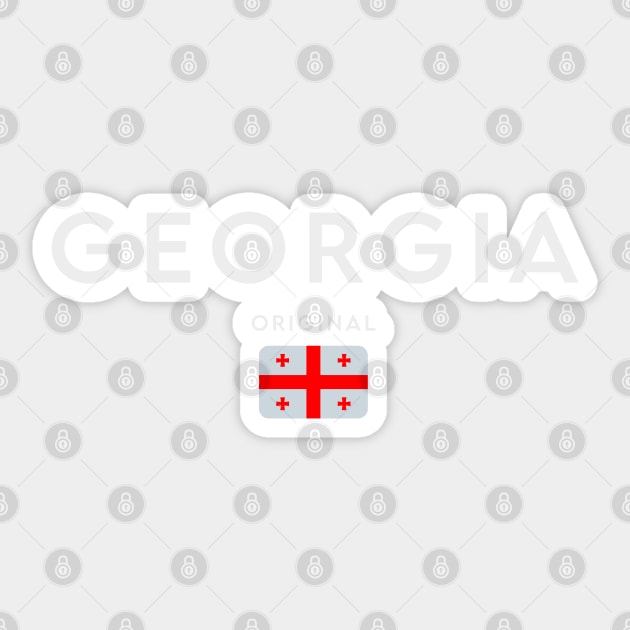 Georgia flag, Georgian flag Sticker by eka123